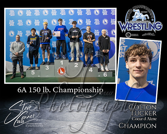 6A Wrestling Memory Mate Colton Tucker 150 Champion