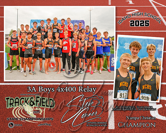 3A Boys 4x400 Relay Champions - Nampa Christian