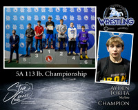 5A Wrestling Memory Mate Ayden Tokita 113 Champion