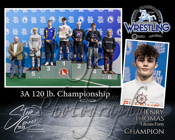 3A Wrestling Memory Mate Henry Thomas 120 Champion