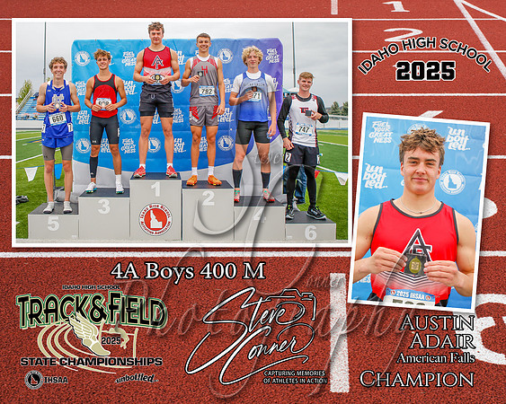4A Boys 400 M  Champion - Austin Adair