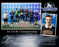 5A Wrestling Memory Mate Saxton Scott 132 Champion