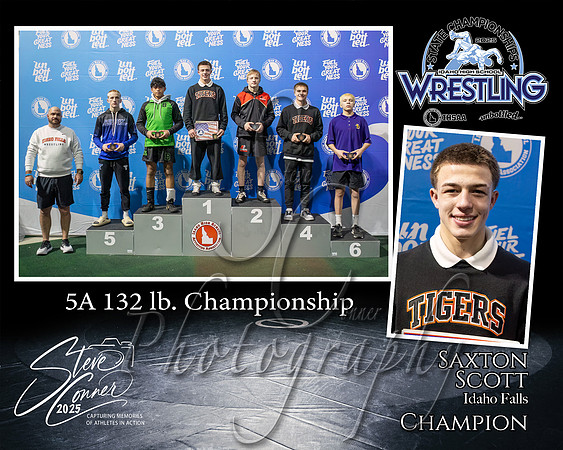5A Wrestling Memory Mate Saxton Scott 132 Champion