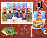 3A Girls 200 M Lydia Lindsey