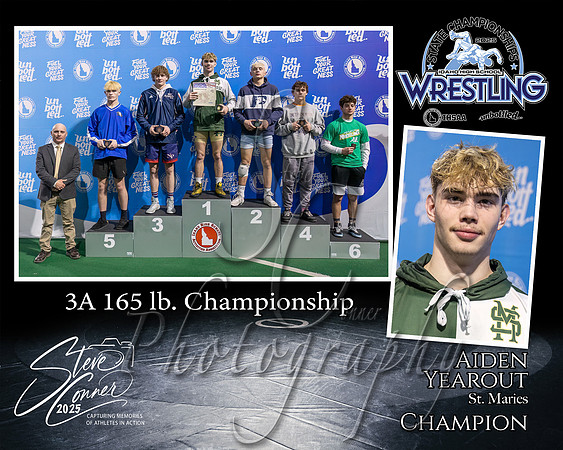 3A Wrestling Memory Mate Aiden Yearout 165 Champion