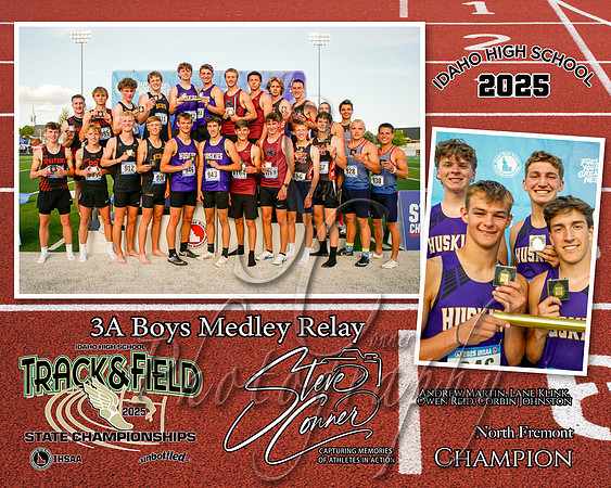 3A Boys Medley Relay Champions - North Fremont