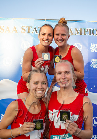 3A Girls Medley Relay Champions - Weiser