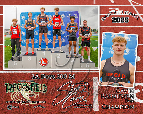 3A Boys 200 M Champion - Gavin Rasmussen