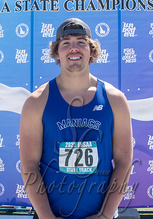 2A Boys Discus Champion - Reid Thomas -  Orofino
