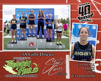 5A Girls Discus Ellayna Davis